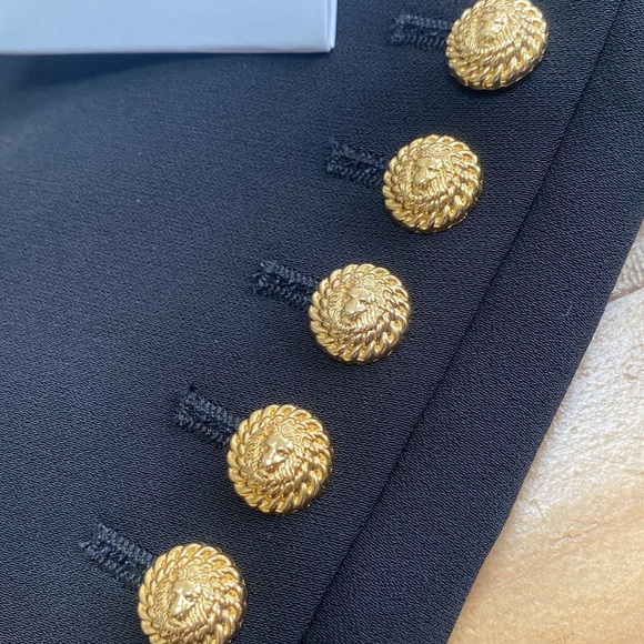 BalmainTwo-Tone Crepe Spencer Jacket - Picture 3 of 14